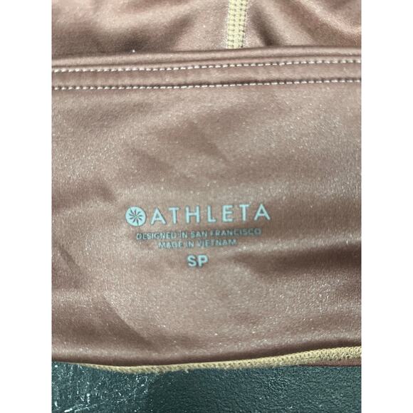 Athleta Women’s Leggings Size SP Small Petite Brown High Rise Stretch Activewear - Picture 3 of 4